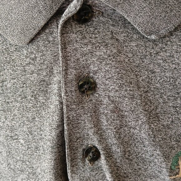 AM Player Mens Golf Casual Polo Shirt Gray Size Large Rob Roy Golf Course (IL) - Picture 2 of 7